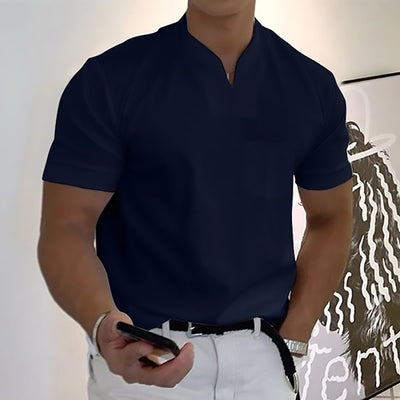 Playera Deportiva Manga Corta Hombre Talla Grande Algodón Elástico con Bolsillo - Image 5
