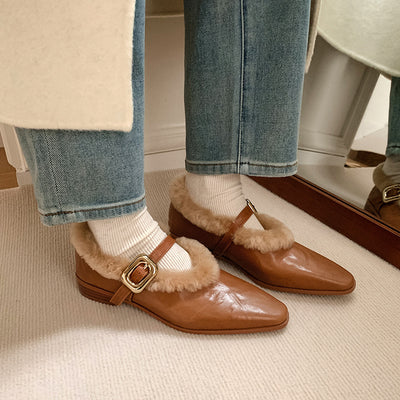 Zapatos Mujer con Correa al Tobillo en Piel de Oveja - Image 3
