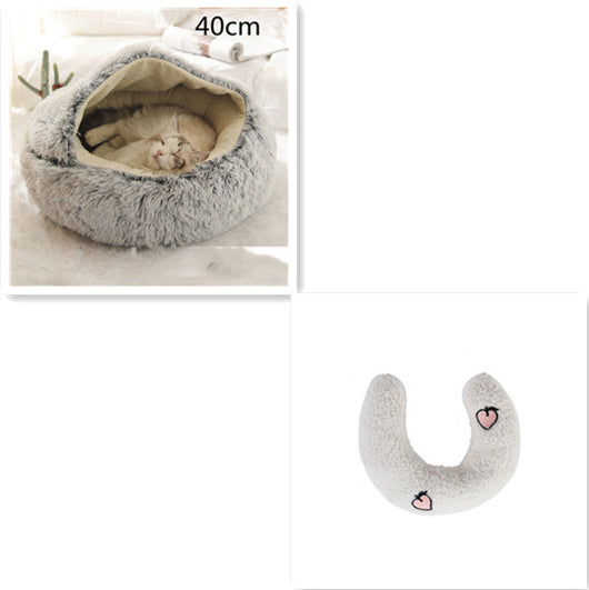 Cama 2 en 1 para Perros y Gatos - Cama Cálida de Felpa Suave Tipo Casa - Image 108
