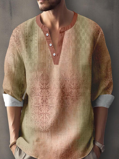 Camisa de Lino Bambú con Impresión 3D Digital de Manga Larga Estilo Europeo - Image 19