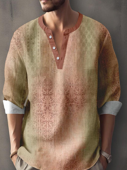 Camisa de Lino Bambú con Impresión 3D Digital de Manga Larga Estilo Europeo - Image 19
