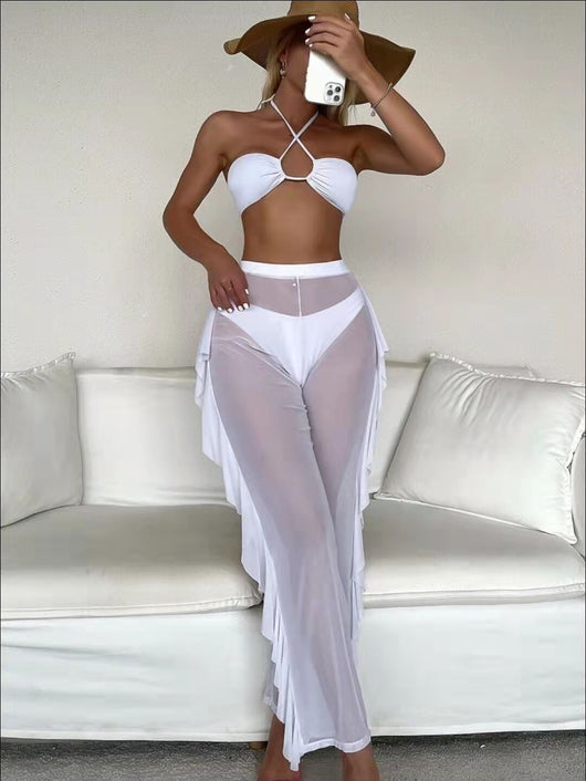 Bikini Entallado de Color Liso para Mujer - Image 10