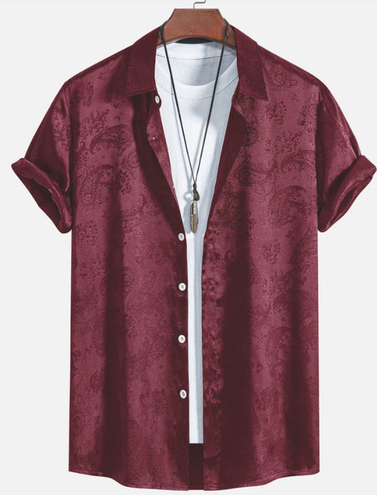 Camisa Suelta Estampada Moderna para Hombre - Image 8