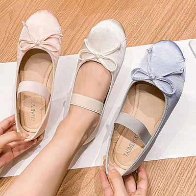 Zapatos Planos de Satén con Moño para Mujer - Image 2