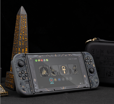 Funda Protectora Nintendo Switch Diseño Egipto Antiguo - Carcasa Rígida Negro con Grip - Image 8