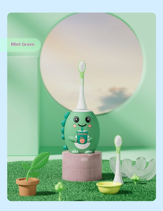 Cepillo de Dientes Eléctrico Infantil Dinosaurio con Cerdas Suaves - Image 11
