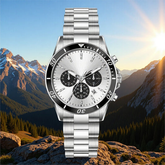Reloj de Cuarzo para Hombre con Correa de Acero Inoxidable Premium