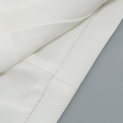 Conjunto de Dos Piezas: Blazer Blanco Manga Larga Escote V + Falda Corta - Image 18