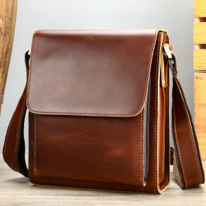 Bolsa Bandolera de Cuero Genuino para Hombre - Estilo Casual Messenger - Image 8
