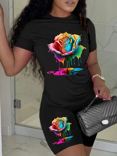 Remera Estampada Hombros Caídos - Diseños Gráficos para Mujer
