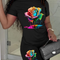 Remera Estampada Hombros Caídos - Diseños Gráficos para Mujer