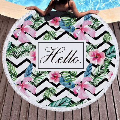 Toalla de Playa Redonda Estampada para Verano - Image 8