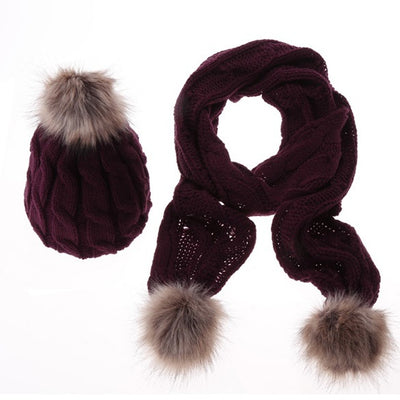 Conjunto de Gorro y Bufanda de Lana para Mujer Diseño Figura 8 - Image 8