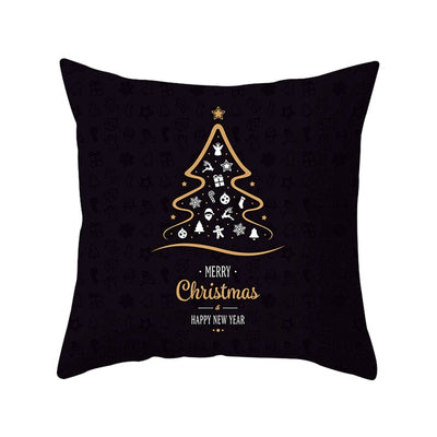 Funda de Almohada Navideña con Diseño de Ciervo y Patrón Geométrico - Image 17