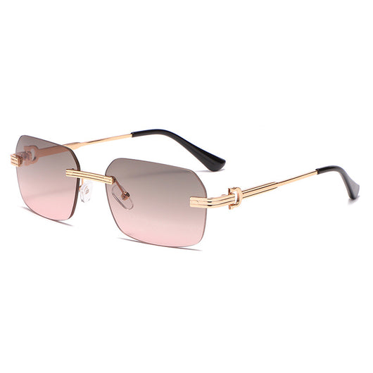 Gafas de Sol Cuadradas con Corte de Cristal Irregular - Image 5