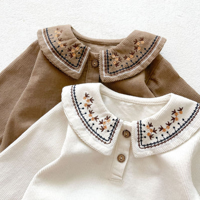 Romper de Pana con Cuello Bordado y Mangas Largas - Image 10