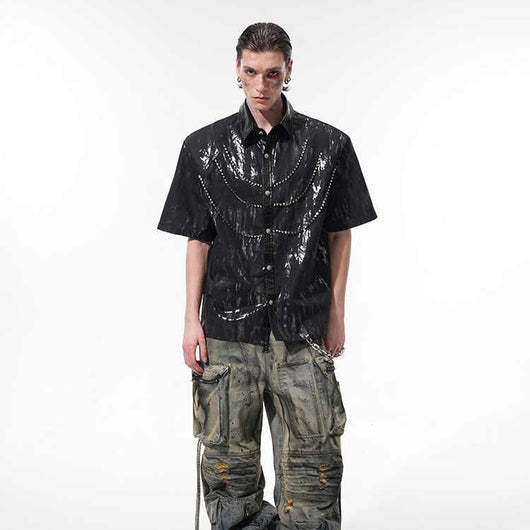 Camisa Deportiva Acolchada con Hombros Reforzados para Hombre