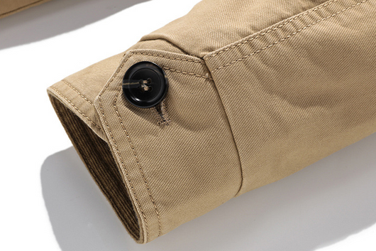 Chaqueta Cortaviento de Algodón Lavado para Hombre - Casual y Versátil - Image 17
