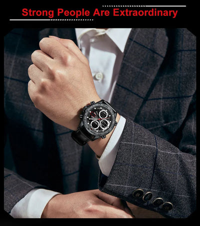 Reloj de Pulsera Deportivo para Hombre con Correa de Cuero PU - Image 27