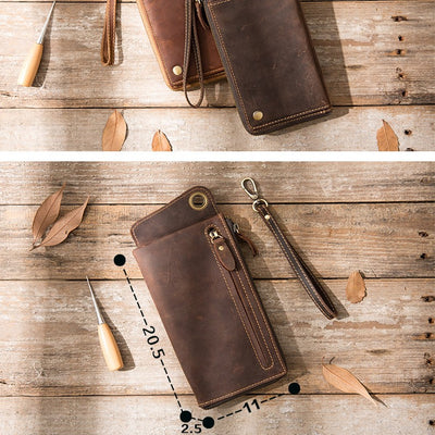 Bolsa de Cuero Genuino para Teléfono con Gran Capacidad y Cierre - Image 12