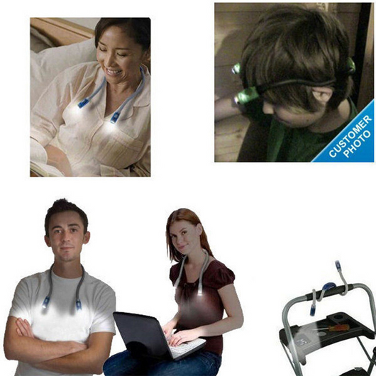 Lámpara LED Frontal Portátil para Lectura - Luz Ajustable con Cuelga Cuello - Image 12