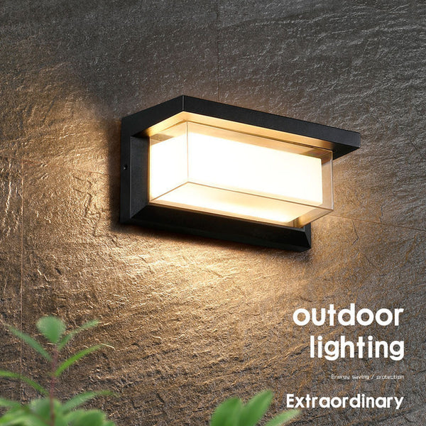 Lámpara LED de Pared Exterior Impermeable con Sensor de Movimiento