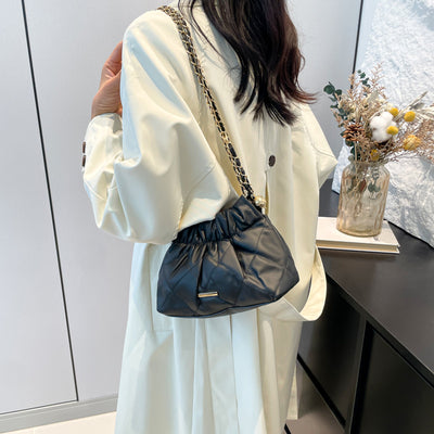 Bolso de Hombro con Cadena y Bordado de Diamantes para Mujer - Image 5