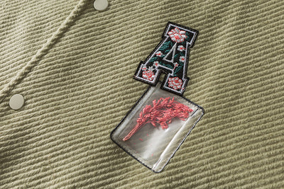 Chaqueta de Contraste con Bordado para Parejas Estudiantes - Image 12
