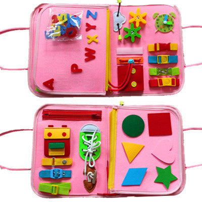 Tablero Educativo Sensorial con Actividades de Abotonado y Vestimenta para Bebés - Image 13