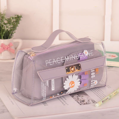Estuche Transparente Margarita para Lápices y Artículos de Papelería - Image 5