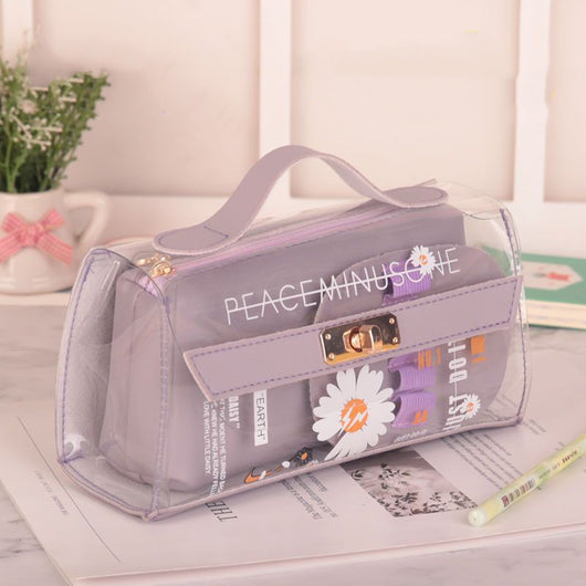 Estuche Transparente Margarita para Lápices y Artículos de Papelería - Image 5