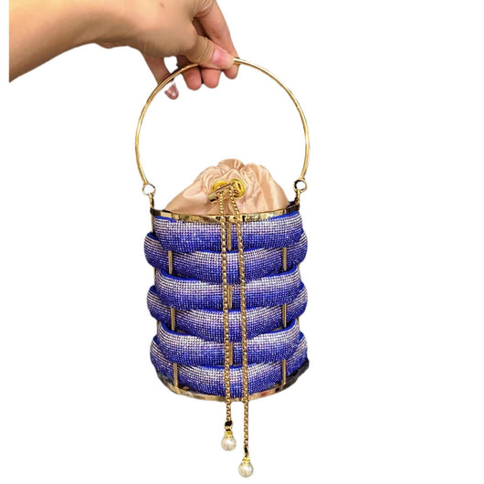 Reloj de Pulsera Tejido a Mano con Cristales Brillantes y Cuerda Metálica - Image 14
