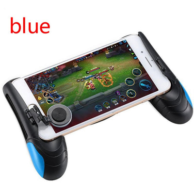 Black mobile game handle with an attached joystick and trigger buttons, holding a smartphone displaying a game. - Image 6