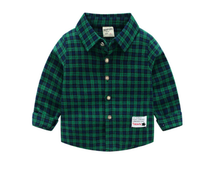 Camisa Escocesa Infantil de Manga Larga - Diseño Clásico y Cómodo - Image 16