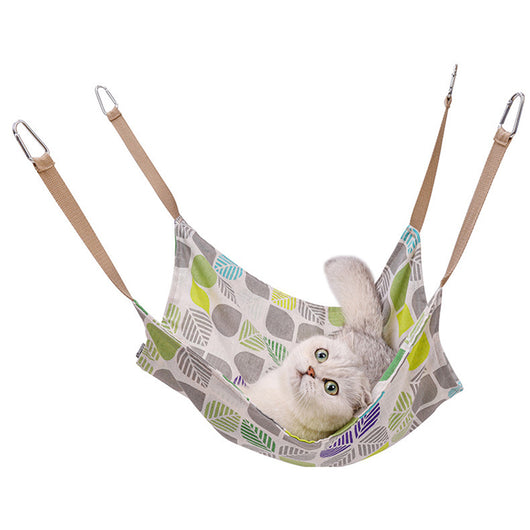 Hamaca Respirante para Gatos - Cama Colgante de Algodón y Lino Resistente - Image 6