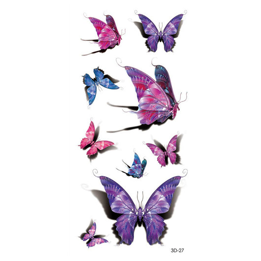 Tatuajes Temporales de Rosas y Mariposas - Impresión a Color Resistente al Agua - Image 16