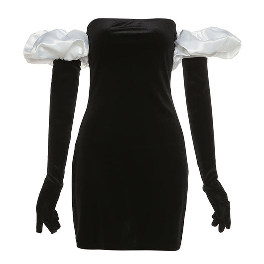 Vestido Ajustado con Detalle Envuelto en el Pecho - Image 4