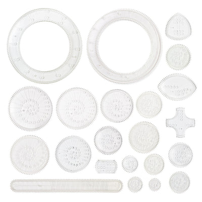 Kit de Reglas Curvas y Kaleidoscopio Mágico - Set 22 Piezas para Dibujo Profesional - Image 10