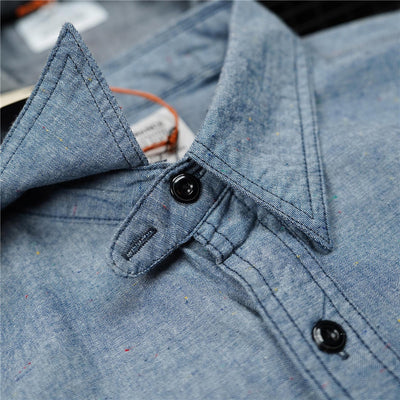 Camisa Casual Retro Slim Fit con Bolsillos para Hombre - Image 3