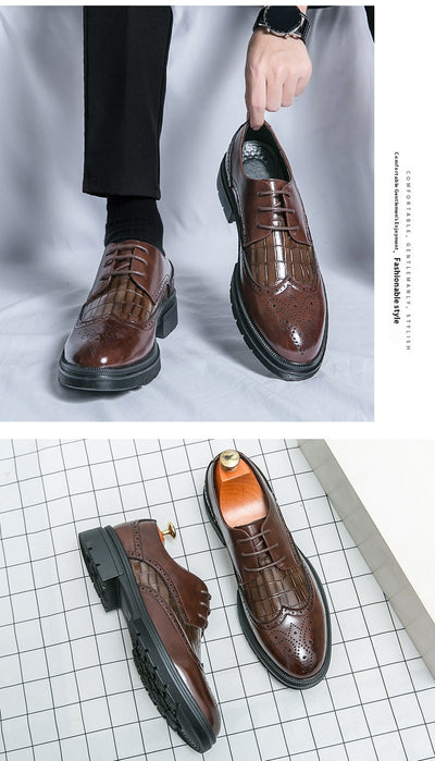Zapatos Derby Casuales para Hombre - Estilo Británico Formal - Image 12