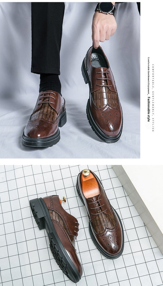 Zapatos Derby Casuales para Hombre - Estilo Británico Formal - Image 12