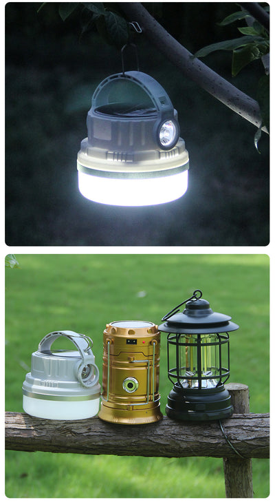 Lámpara Retro Recargable para Camping - Linterna Portátil con Luz Ambiental - Image 5