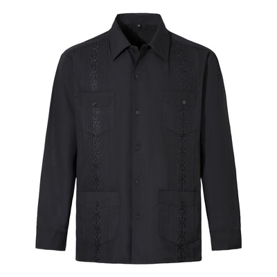 Camisa de Rayas Guayabera Clásica para Hombre - Image 6