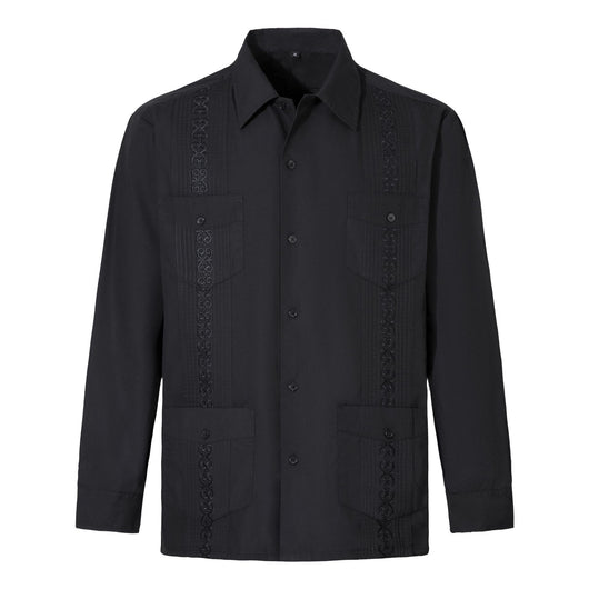 Camisa de Rayas Guayabera Clásica para Hombre - Image 6