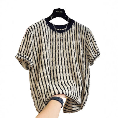 Playera Holgada de Rayas para Hombre - Comodidad Casual - Image 5