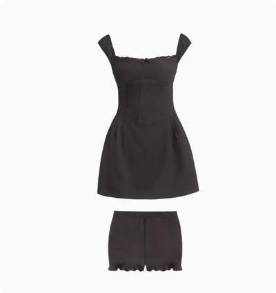 Vestido Elegante Ajustado con Cuello Asimétrico y Cintura Fruncida para Verano - Image 2