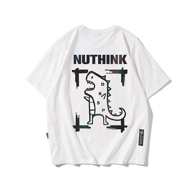 Playera Corta Reflectante con Diseño Dinosaurio para Hombre - Image 6