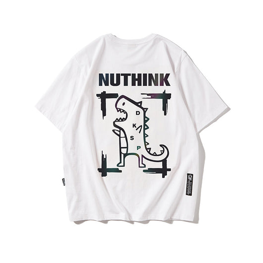 Playera Corta Reflectante con Diseño Dinosaurio para Hombre - Image 6