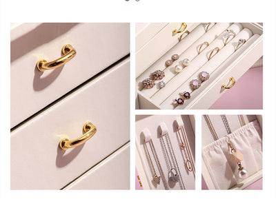 Organizador de Cosméticos y Joyas Multicapa Estilo Coreano en Cuero - Image 9