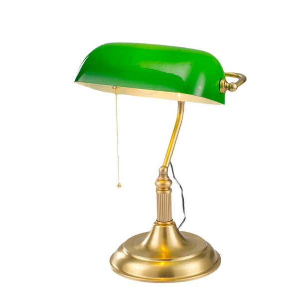 Lámpara de Escritorio Verde en Cristal - Iluminación Moderna para el Hogar